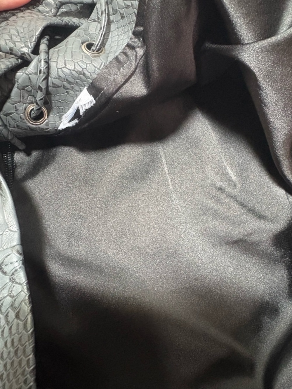 NAKED WARDROBE Faux-Snake Skin Lace-Up Mini Skirt - Picture 6 of 8